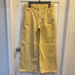 GAP Baggy Mid Rise Butter Yellow Denim Jeans Size 10 (30R)